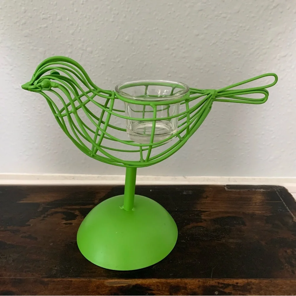 Metal Bird Table Decor for Votive Candle